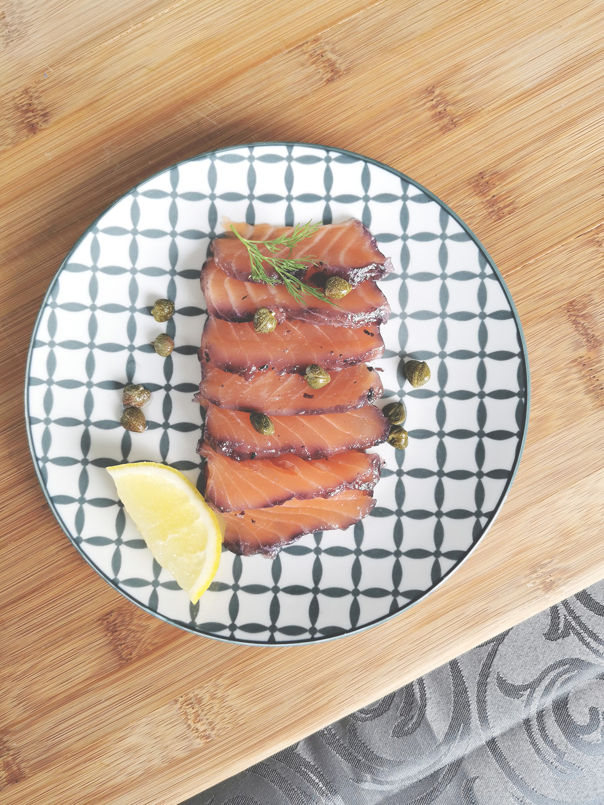 Gravlax aux bleuets et tequila